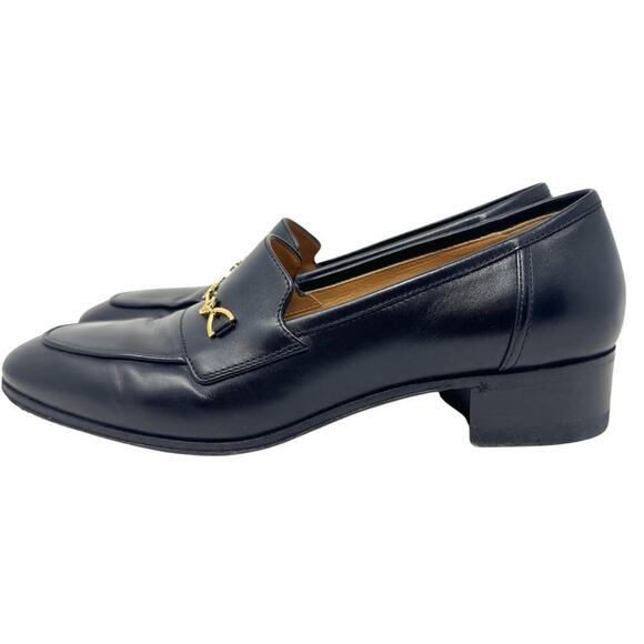 Gucci Jakarta Loafers Interlocking GG Logo Gold Horsebit Black Calfskin Leather - Picture 3 of 10